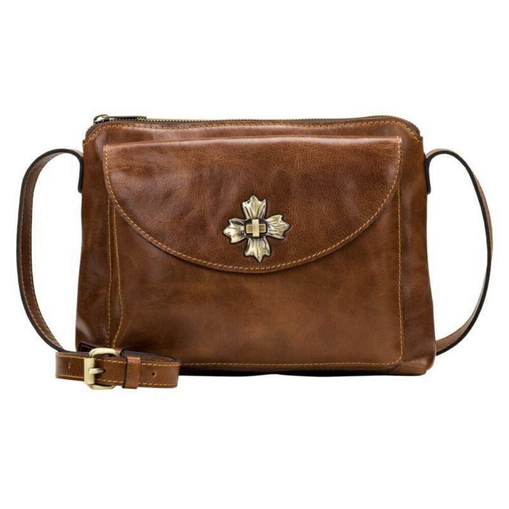 Patricia Nash Salina Crossbody Leather Bag Purse Vintage Distressed Collection